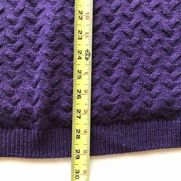 Croft&Barrow Plus Size Purple V Neck Sweater Sz2X Cotton Blend Pre-Owned - Picture 7 of 8